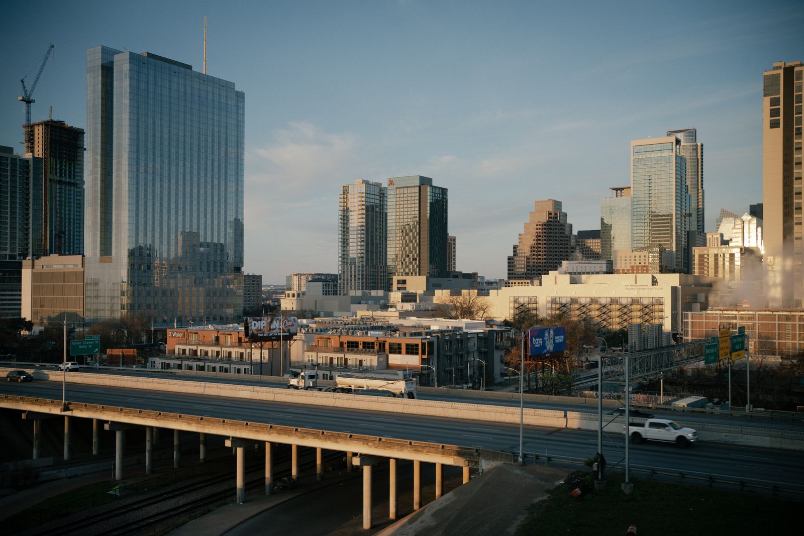 Aerial view of downtown Austin